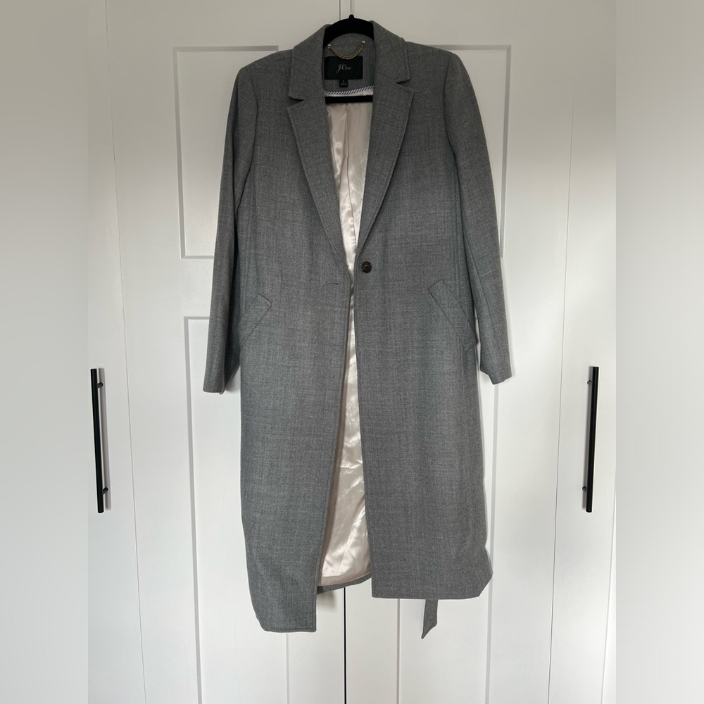 J..Crew | Double Serge Wool Coat | Heather Graphite | 4 - Picture 2 of 7